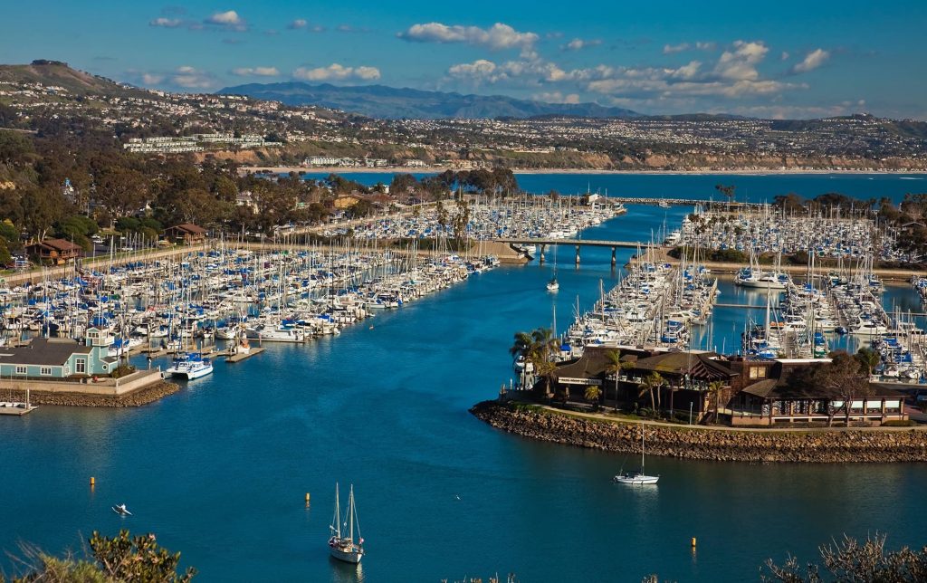Aerial View Of Dana Point Harbor, Ca