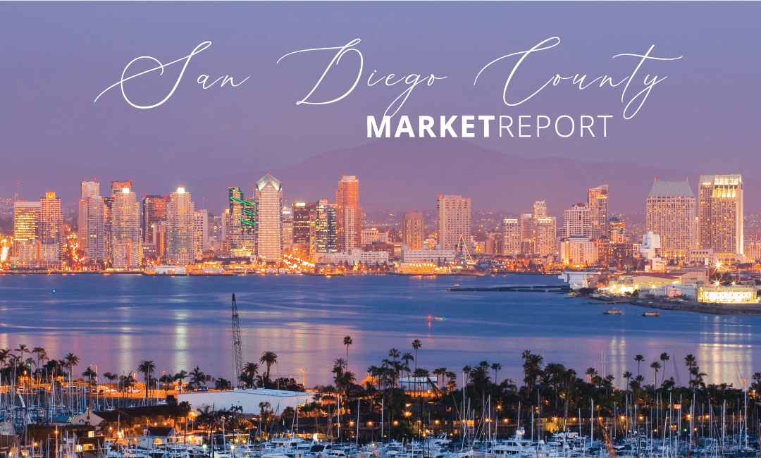 View of San Diego downtown skyline overlooking water at night